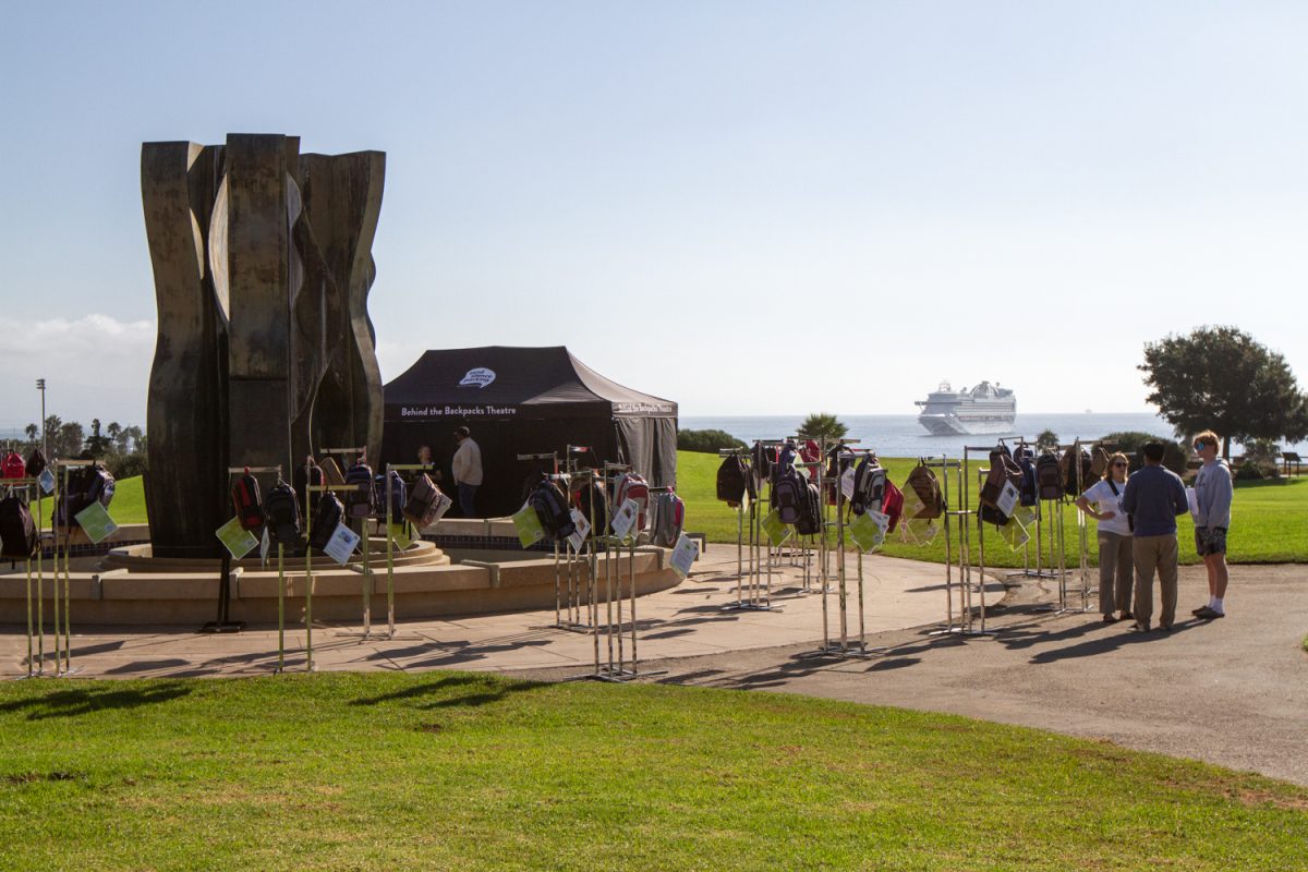 City College collaborated with Active Minds, showcasing backpacks filled with stories on a life that was taken due to suicide on Oct. 28 on the West Campus Lawn in Santa Barbara, Calif. The event featured booths providing mental health resources.