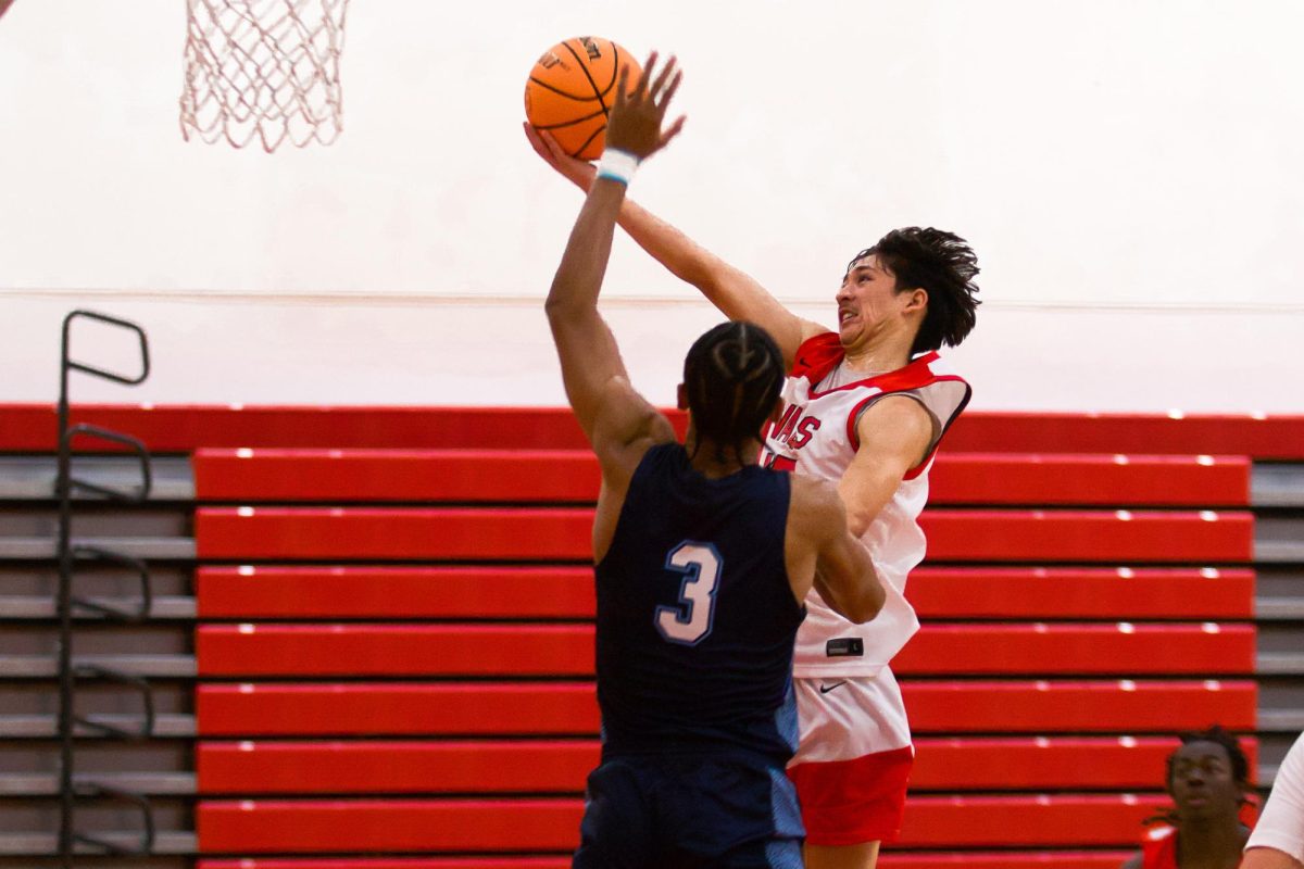 Ramon Cota flies past his defender to lay the ball up and in vs Cerro Coso College on Nov. 21 at The Sports Pavilion at City College in Santa Barbara, Calif. Cota scored 4 points vs Cerro Coso.